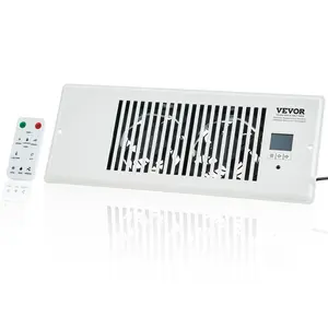 【Summervibes】VEVOR Register Booster Fan,  Quiet Vent Booster Fan Fits 4” x 12” Register Holes, with Remote Control and Thermostat Control, Adjustable Speed for Heating Cooling Smart Vent, White