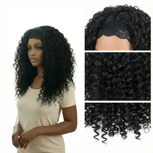 Fashionable wavy wig made of high-quality fiber for a comfortable and beautiful fit; snap-on design prevents slipping; 5-in-1 set