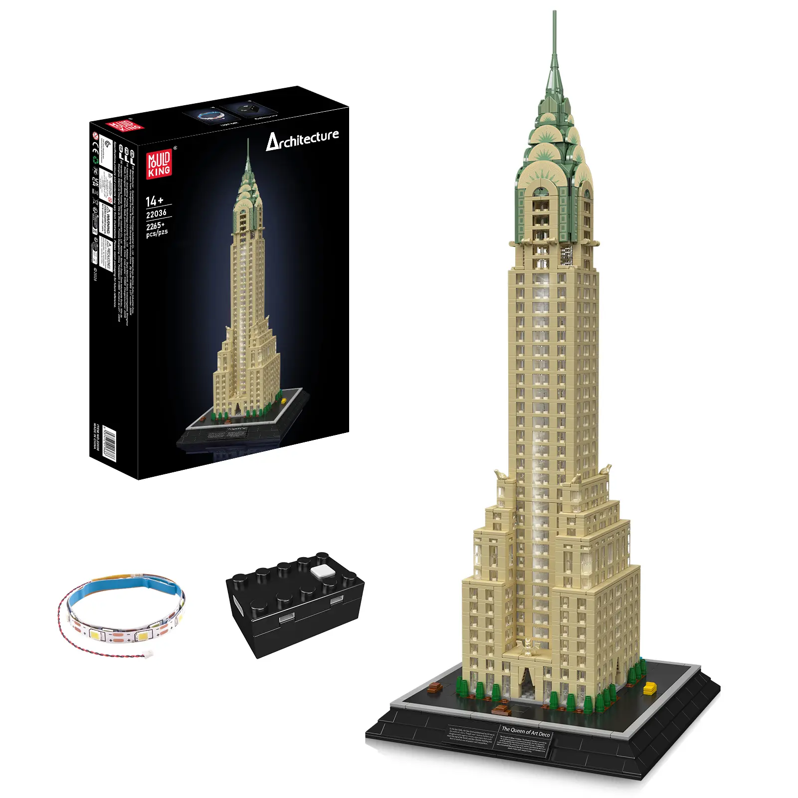 Mould King 22036 Chrysler Building World Famous Skyscraper Architecture Block 2265 Pieces