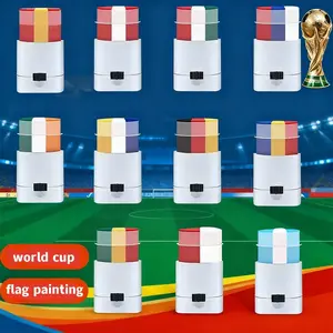 World Cup Theme Three-Color Flag Face Paint, Fan Festival Party Supplies, Graffiti Oil Paints, Ideal for Fan Events and Parties