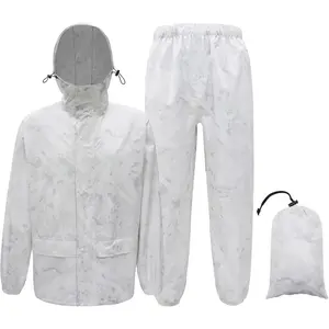 Rain Suits for Men Waterproof - Rain Jacket Pants Adults Rain Gear Lightweight Raincoat with Hood Hunting Camo