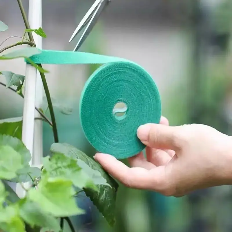 Nylon Plant Tape (1 Roll), Self Adhesive & Reusable Plant Tie, Garden Tape, Double Sided Plant Tape, Tomato Plant Packaging Support