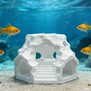 Fish Tank Rock Hideout, Realistic Mountain Landscape, Small Fish Breeding Shelter, Aquarium Decoration Ornament, Water Feature Accessory, Aquarium Supplies