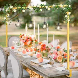 Over The Table Rod Stand with Clamps 31"-110'' Length 31"-64" Gold Table Balloon Arch Stand with Bag, Decorating Rod