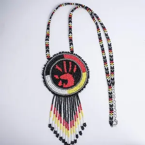 MMIW Handprint Choker – Premium Beaded Native American Style Necklace
