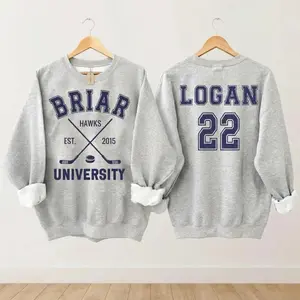 Gildan Unisex Briar University JOHN LOGAN 22 Hoodie, Off-Campus Crewneck, Hockey Romance Shirt, Briar U Sweatshirt, Campus Hockey, Full Size Options