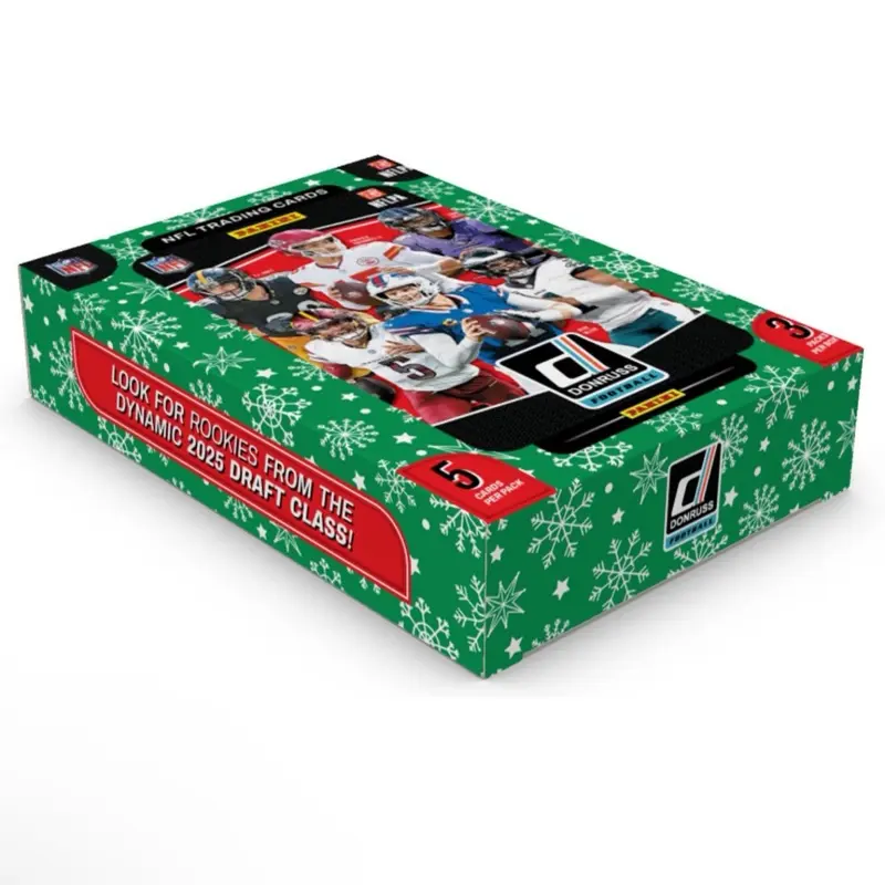 PANINI DONRUSS 2025 FOOTBALL HOBBY WINTER TIN - 400-Card Base Set with 300 Veterans 100 Rated Rookies & Parallel Chases Sports Trading Cards Box
