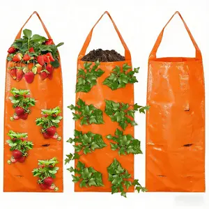 3-Pack Hanging Plant Pots, Hanging Planters, Multi-Functional Vertical Garden Bags, Planting Bags for Flowers, Strawberries, Vegetables, Herbs, Easy-To-Use Gardening Solution