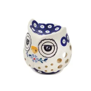Manufaktura, Blue Violet/Forget Me Not, Luminary Owl Figurine/Wax Warmer