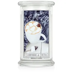 Cashmere & Cocoa Large 2-wick Cocoa & Marshmallow Fluff Scented Soy Candles for home fragrance lovers