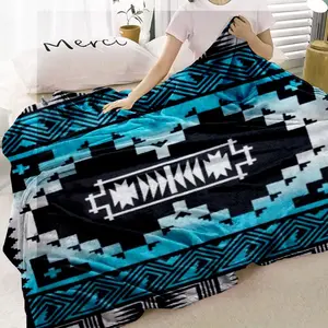 Navajo Style Blanket, Soft Warm Throw Blanket, Air-conditioned Room Blanket, Warm Nap Blanket for Home Office Travel, Stylish Blanket