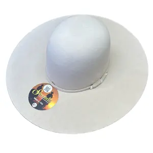 Serratelli Buckskin Felt Hat Size 6-7/8 with 4-1/2 Inch Brim and 6 Inch Crown