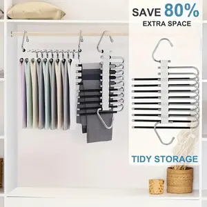 2pcs Huge goth Hangers Easy to Hang and Retrieve with 90 Degree Rotation spacesaving for Pants shanger organizer Storage, percher opara pantalones