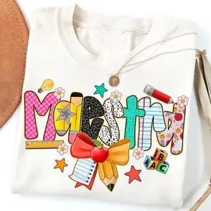 "Maestra Coquette Bow T-Shirt, Spanish Teacher Back to School Tee, Cute Teacher Shirt, Maestra Graphic Top"