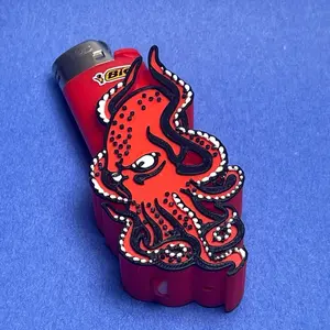 Kraken Lighter Case - Red Design with Unique Octopus Pattern for Your Lighter