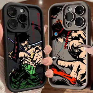 O-Ones Ace s Shank Zoro Soft Silicone Case For iPhone 17 Air 16 15 14 13 12 11 Pro Max Plus Shockproof Phone Cover