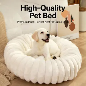 Pet High-Quality Plush Cat Bed Dog Bed Pet Mat Pet Supplies Dog Bed, Cozy and Comfortable, Ideal for Dogs and Cats, Durable Design, Fluffy Cloud Bed, Shaped Beds