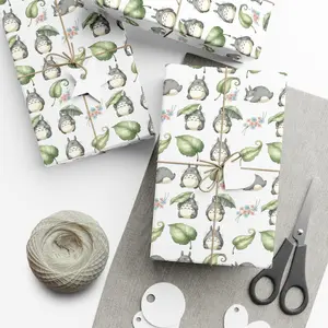 Wrapping Paper, Charming Gift Wrap Papers, Eco-Friendly Wrapping, Totoro Prints, Holiday/Birthday Floral Wraps