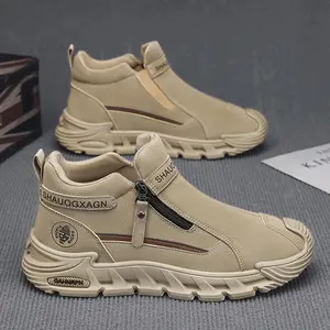 New Autumn/Winter 2025 Men's High-Top Casual Sneakers Fashionable Versatile Trendy Shoes for Men