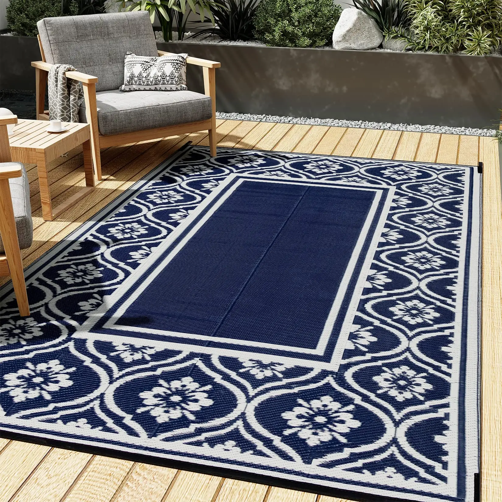 【Deals For You Days】 PureCozy RV Outdoor Rug Waterproof Mat Outdoor Rugs for Patios Clearance Carpet Outdoor Camping Rugs Large Plastic Straw Rug(9x12