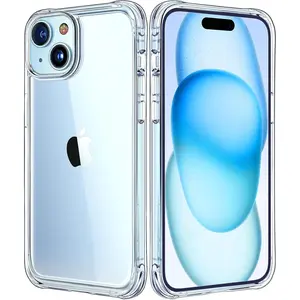 for iPhone 15 Case Clear, [Not Yellowing] [Military-Grade Drop Protection] Clear Slim Phone Cases for Apple iPhone 15 with Shockproof Bumper 2023