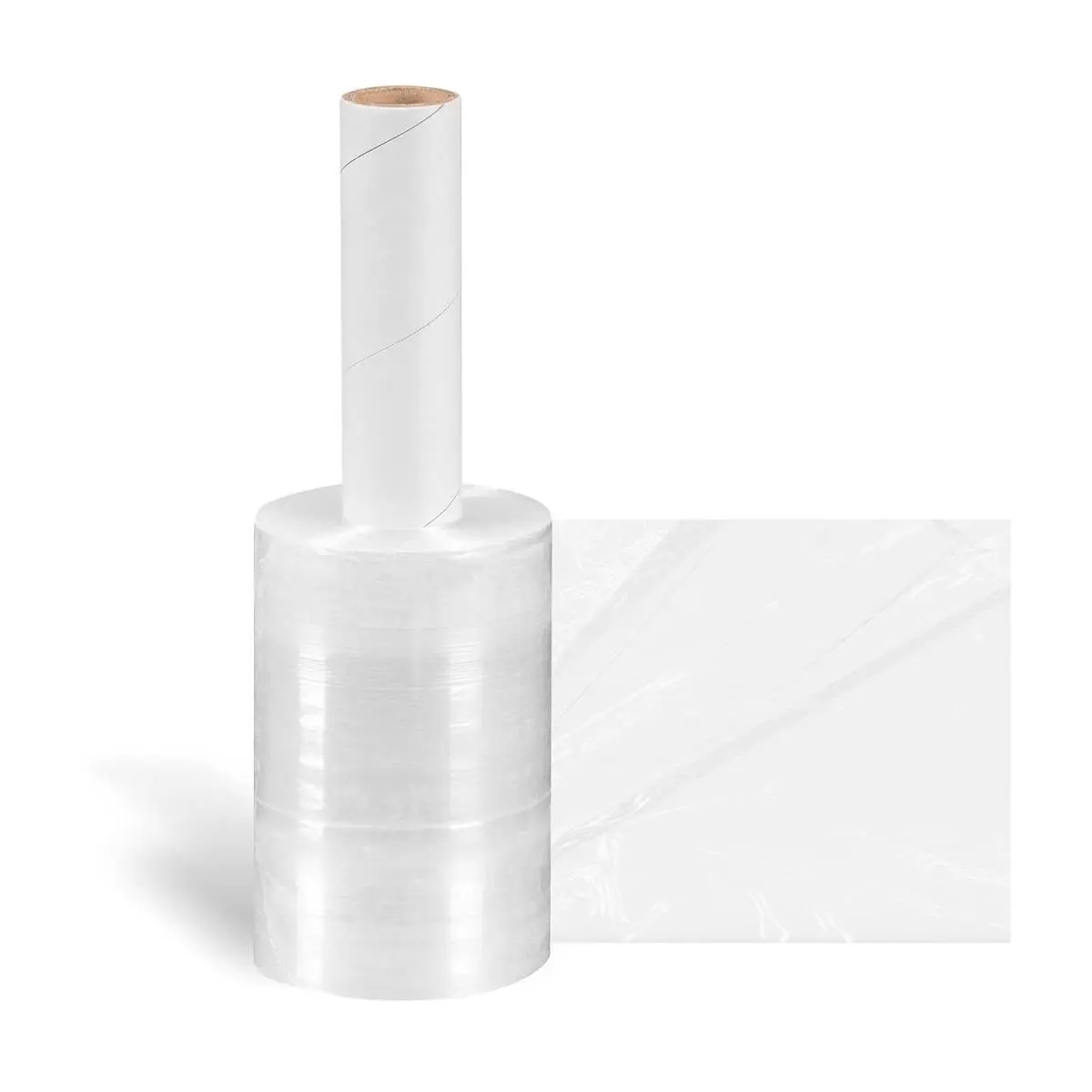 Staples Transparent Cast Stretch Wrap, 5 in x 1000 ft, 80 Gauge Cast Film, Pack of 12, for Bundling Tasks