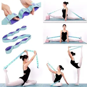 Nitpicker Stretching Straps  Stretcher Device Elastic Exercise Band Yoga mat Carrying Straps  Exercise Equipment Stretching Strap with Loops for Flexibility Stretch Strap 11 Loops