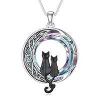 2 Cats(Black and Black)-Purple Crystal-02-F
