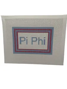 Pi Phi Needlepoint Canvas