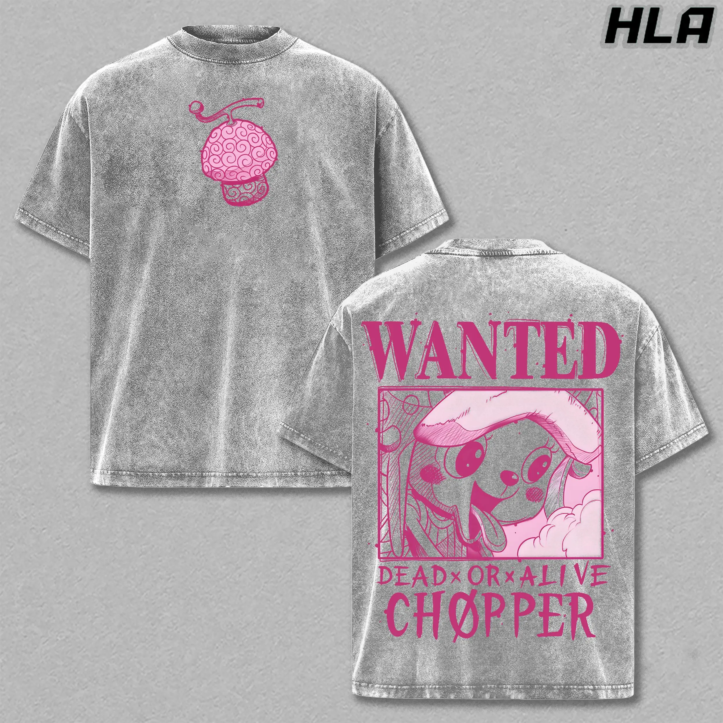 Tony Tony Chopper Wash Tee, One Piece Anime Graphic Shirt, Heavy Cotton Acid Washed T-Shirt, Double Printed Oversize Top, Unisex Casual Streetwear, Oversized Anime Print T-Shirt, Graphic, Gift For Anime Fan