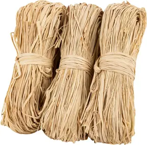 3PCS Sukh Raffia Ribbon Raffia Grass - Raffia Straw for Florist Bouquets Decora Raffiagrass-3