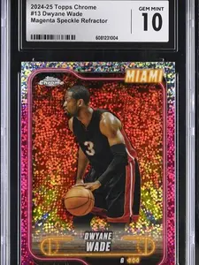 CGC 10 2024-25 Dwayne Wade #13 Magenta Speckle Refractor #/350 Gem Mint