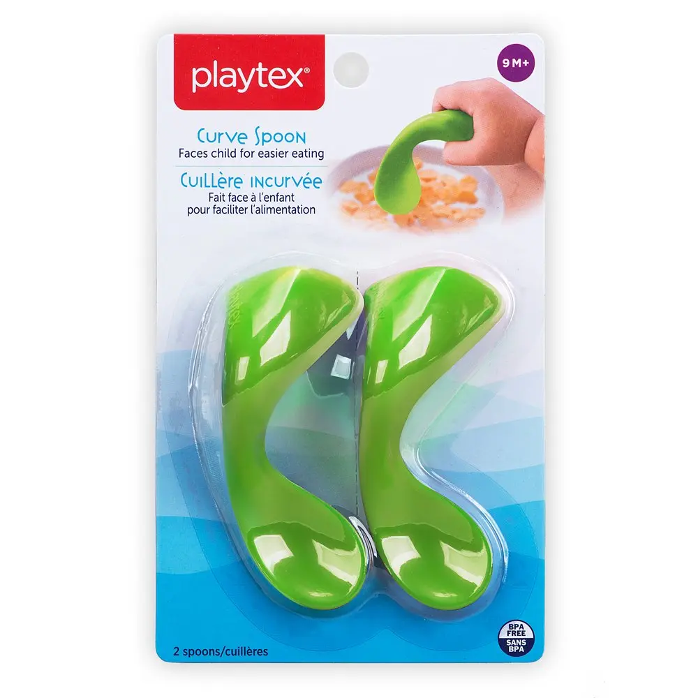 Playtex Baby Curve Early Self-Feeding Spoons, Right-Handed, 2 Pack Playtex Baby Curve Early Self-Feeding Spoons, Right-Handed, 2 Pack