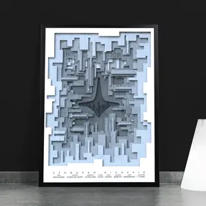Inception Movie Poster, Modern Movie Poster Print, Inception Poster Wall Decor, Christopher Nolan, Leonardo Dicaprio