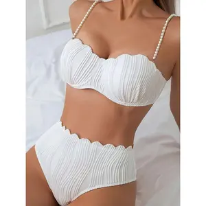 Solid Color Pearl Bikini