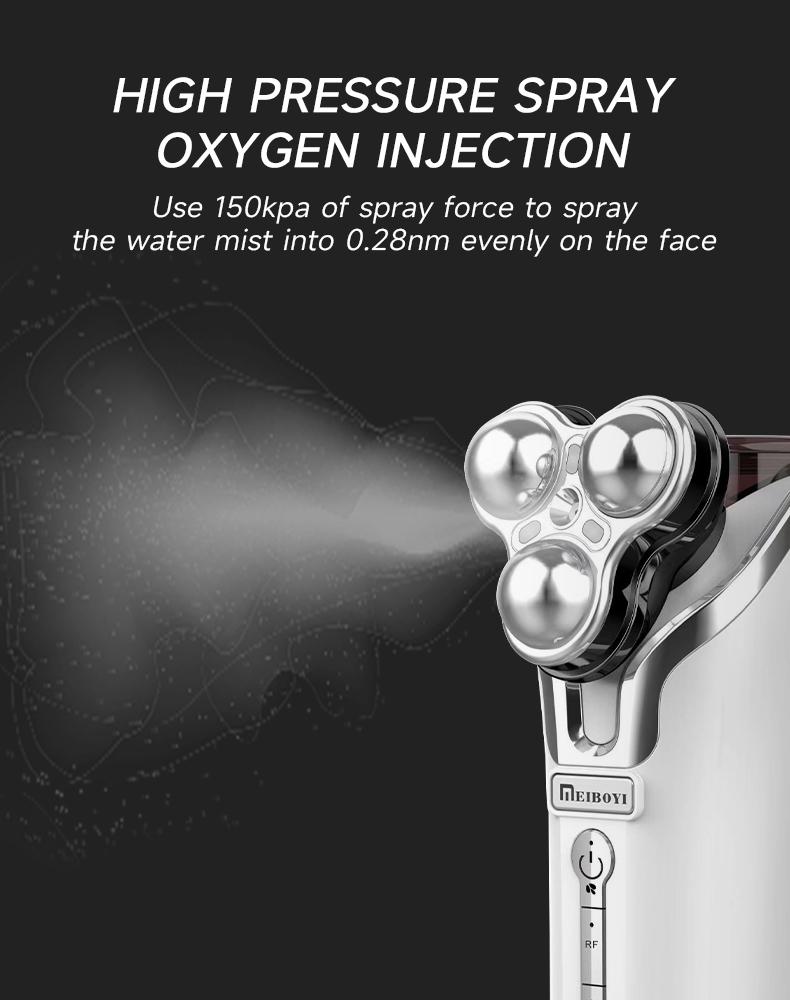 Meiboyi Handheld Moisturizing Nano Mist Sprayer Hydra Cleaning Oxygen Injector Portable Electric Home Use Beauty Salon Device