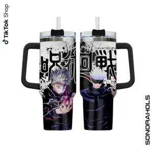 Gojo Satoru 2 40oz Tumbler , New Anime Jujutsu Kaisen Cup , Jujutsu Kaisen  Stainless Steel Travel Tumbler Mug