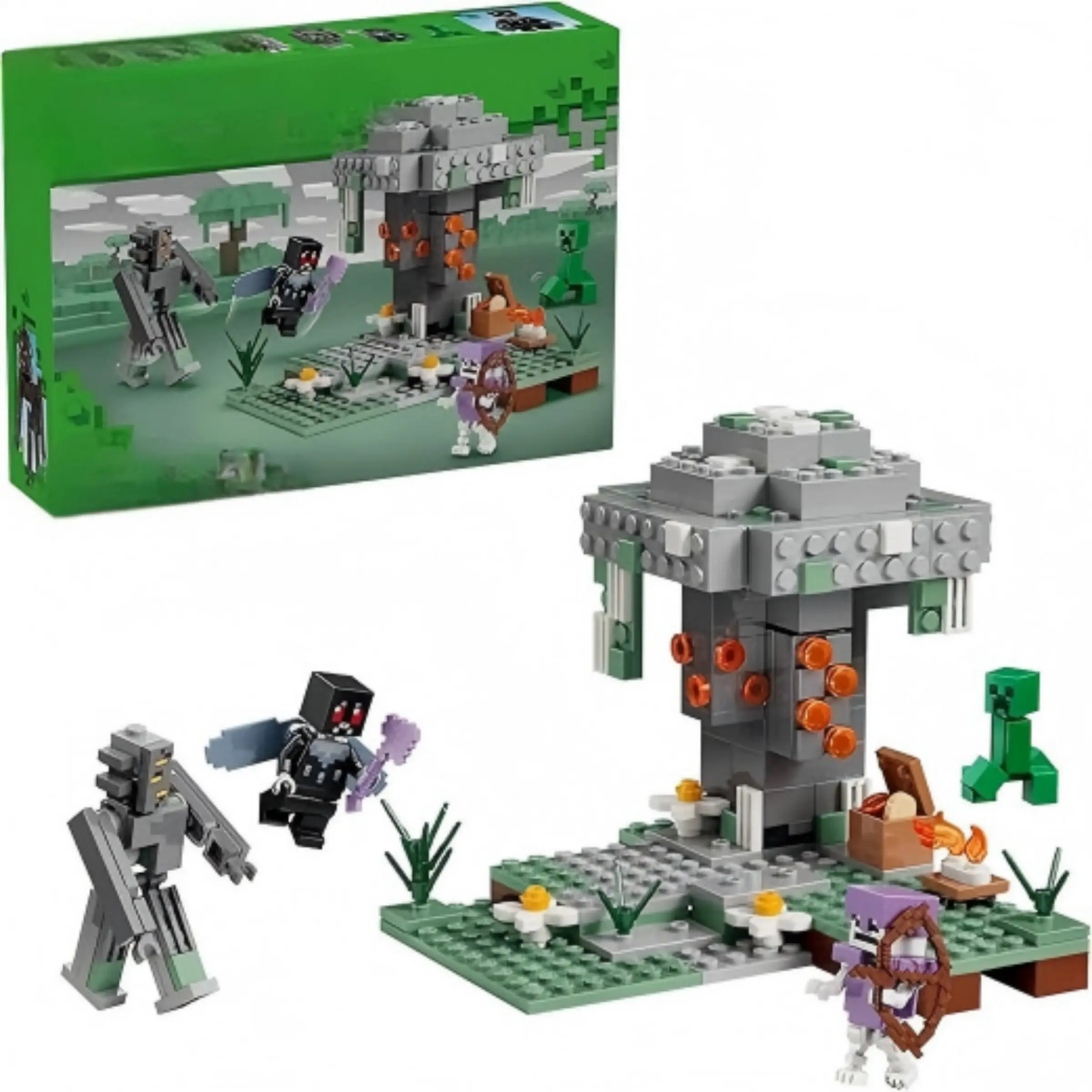 Garden Themed Building & Pretend Play Toy, Video Game Style Playset with Character Figures, Ideal Birthday Gift