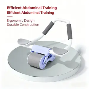 Elbow Support Ab Roller Wheel with Automatic Rebound| Dual-Wheel Core Trainer