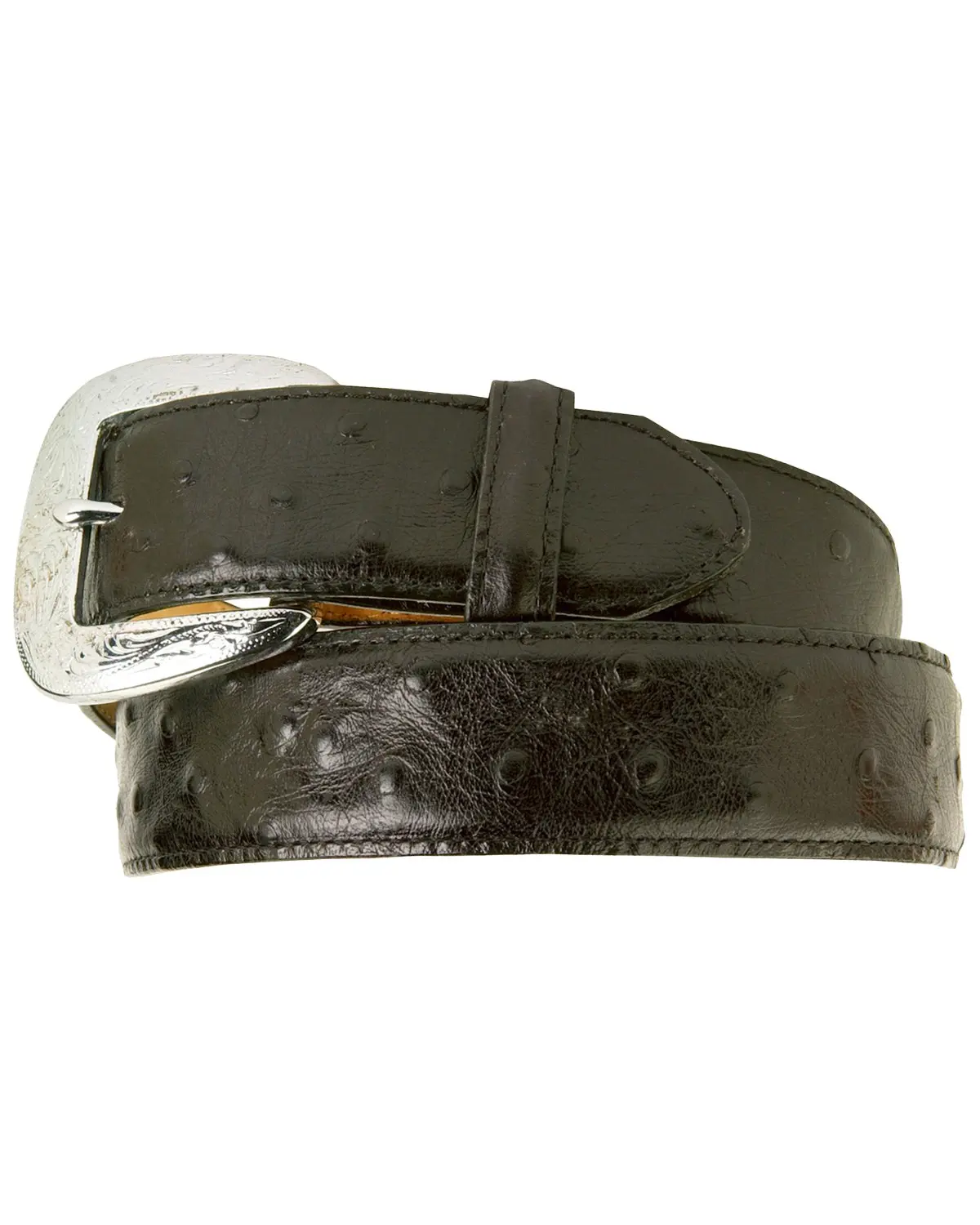 Tony Lama Men's Men'S Ostrich Print Leather Belt - 137Vl