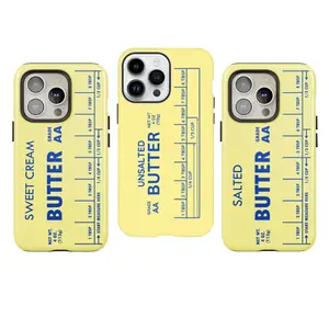 Butter Phone Case, Salted Butter Tough Phone Cover, Unsalted Butter Tough Phone Cover,  Sweet Cream Butter Phone Cover For iPhone 15, 14, 13, 12, 11, X, 8, Pro Max, Pro, Plus, Mini, Protective Phone Case