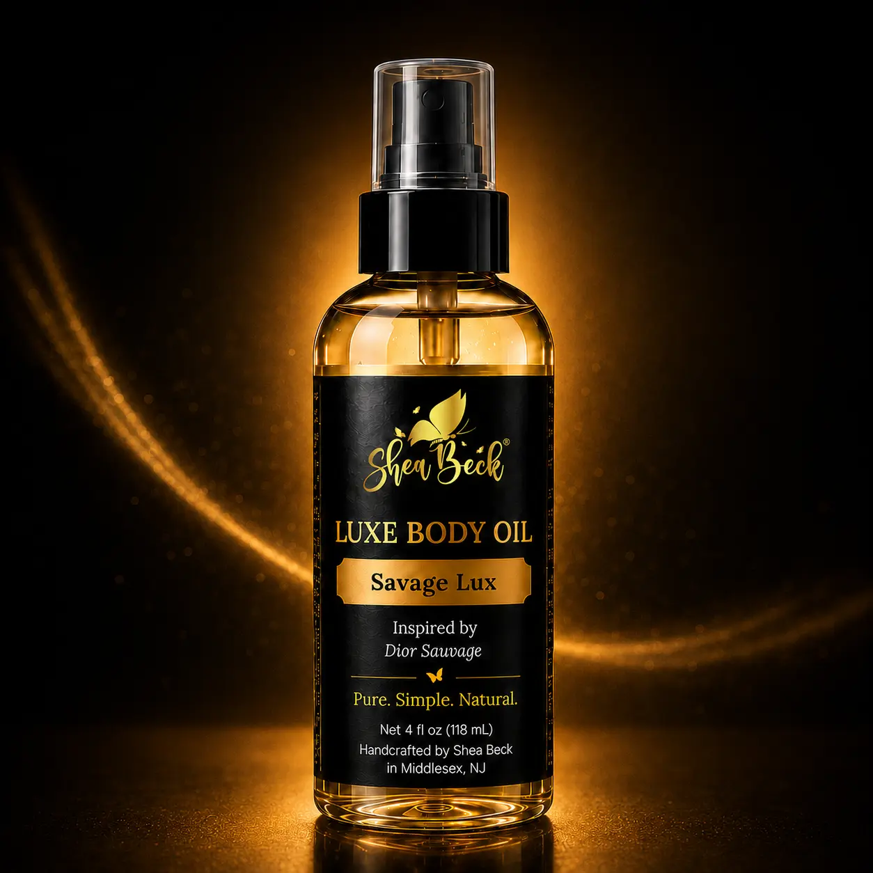 Shea Beck® Savage Lux Luxe Body Oil – Inspired by Dior Sauvage