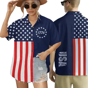 1776 American Flag Hawaiian Shirt | Patriotic Stars & Stripes Button Up | 4th of July Shirt Unisex | Independence Day Gift