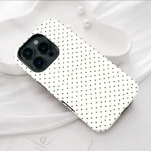 Polka Dot Pattern Beautiful Fashion Two-In-One Membrane Shell - Sturdy Double Protective Shell, Matte Feel All-Inclusive Mobile Phone Case Durable, Shock Absorption and Fashion, Suitable for IPhone 16, 17 Pro, Max, Perfect Birthday