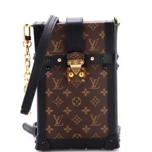 Pre-owned Louis Vuitton material Messenger Bags Vertical Trunk Pochette Monogram Canvas by Rebag