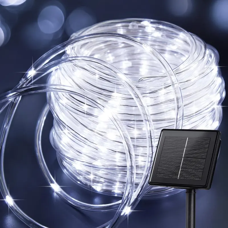 Solar Powered LED String Light, Led Lighted Waterproof PVC LED Light Tube With 8 Modes, Outdoor Decorative Light For Home Garden Yard Walkway Party Decorations, Led Light Up