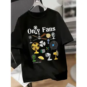 COD New Summer Men's T-Shirt, Trendy Printed Tee, Versatile for All Seasons, Comfortable for Home Wear, Crew Neck Design, Regular Fit, Simple Casual Style