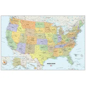 WallPops  Peel and Stick USA Dry-Erase Map with Marker