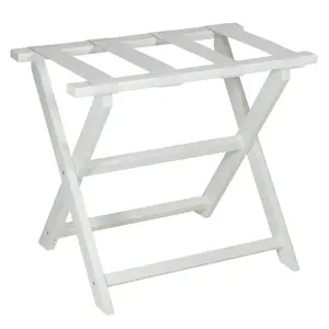 212 MAIN Earth-Friendly Multifunctional Folding Luggage Rack - Foldable Shelf, Indoor/Outdoor Home Organizer with White Straps, Recycled Plastic Storage Holder