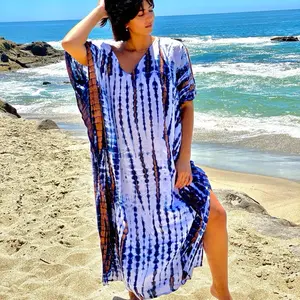 Women's Kaftan Dress - Hand-Dyed Tie-Dye Design